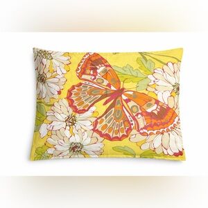 Pottery Barn butterfly floral euro sham pillow cover Set (2)